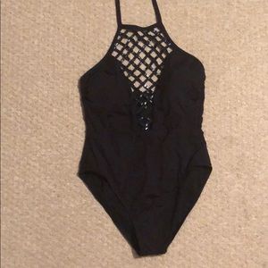 Black Kenneth Cole one piece bathing suit